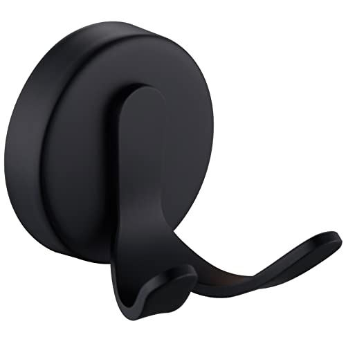 APLusee Matte Black Robe Towel Hook, Heavy Duty 11 lbs, Wall Mounted