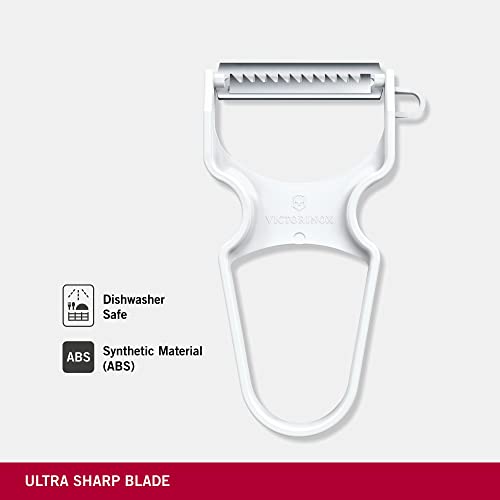 Image of Victorinox, Multipurpose Rapid Peeler /Vegetable Scrapper, Julienne Edge, White, Swiss Made (6.0934),0.4 in