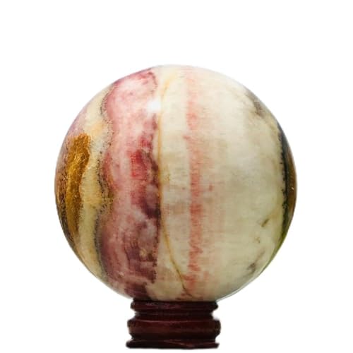Boule en quartz cristal de roche et ornements en pierre naturelle hog