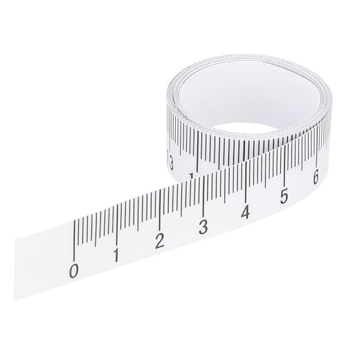 Cinta métrica adhesiva 100 cm blanca con texto negro miniatura 1