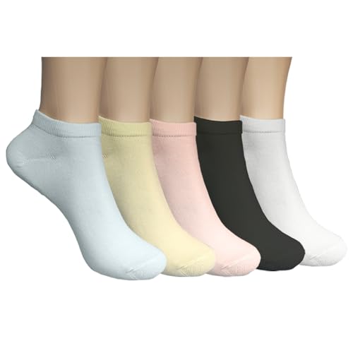 Ankle Socks for Women Cotton Low Cut Athletic Socks Breathable Moisture-Wicking Sports Running Casual 5/10 Pairs