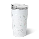 Swig Life 24oz Party Cup, Stackable Insulated Travel Coffee Tumbler with EZ Slider Lid, Cup Holder Friendly Travel Thermos, Stainless Steel 24 oz Tumbler, Reusable Coffee Mug (Bride to Be)
