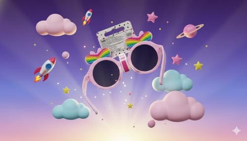Image of STRIDERS Disney Minnie Sunnies Rainbow Sunglasses Pink Kids Fashion Eyewear UV Protected Durable Frame Perfect Outdoor Summer Accessory