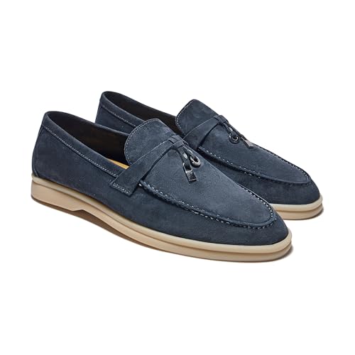 Image of Women's Summer Stroll Charms Premium Designer Suede Leather Loafers Shoes