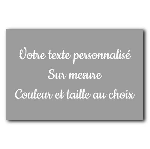 Générique Plaque aluminium personnalisée sur mesure – Couleur, taille et texte au choix – Impression HD - Intérieur, Exterieur – Maison entreprise...