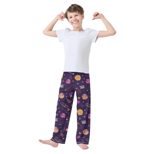 ZZKKO Space Planet Universe Boys Pants for Kids Jogger Pants with Pockets S-XL2