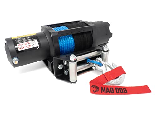 Mad Dog 6000 LB Winch & Mount Combo, Synthetic Rope, Compatible with John Deere Gator XUV 835M (All)