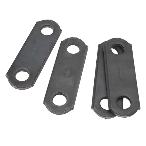 lyrlody 2 5/8 Inch Trailer Leaf Spring Shackle Straps Double Eye Springs Trailer Shackle Heavy Duty Steel Link Straps with 4 Pieces for Double Eye Leaf