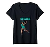 Photo Gallery donna squash racchetta palla sport maglietta con collo a v Photo Gallery donna squash racchetta palla sport maglietta con collo a v