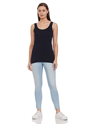 Image of Longies Women's Sleeveless Camisole (LWSLTPO2V001 Tomato & Navy blue12 M)