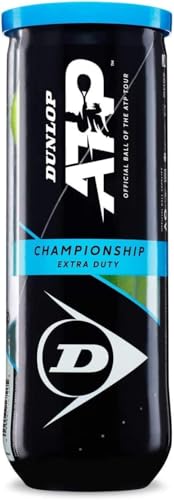 Dunlop Sports ATP Championship Extra Duty Tennis Balls, 12 x 3-Ball cans, Yellow