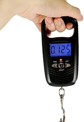 Luggage Scale, Hanging Scale, 50kg Digital Pocket Scale Hook Weight Mini Hanging Scale LCD ABS Hanging Luggage Weighting Fishing Hook Balance