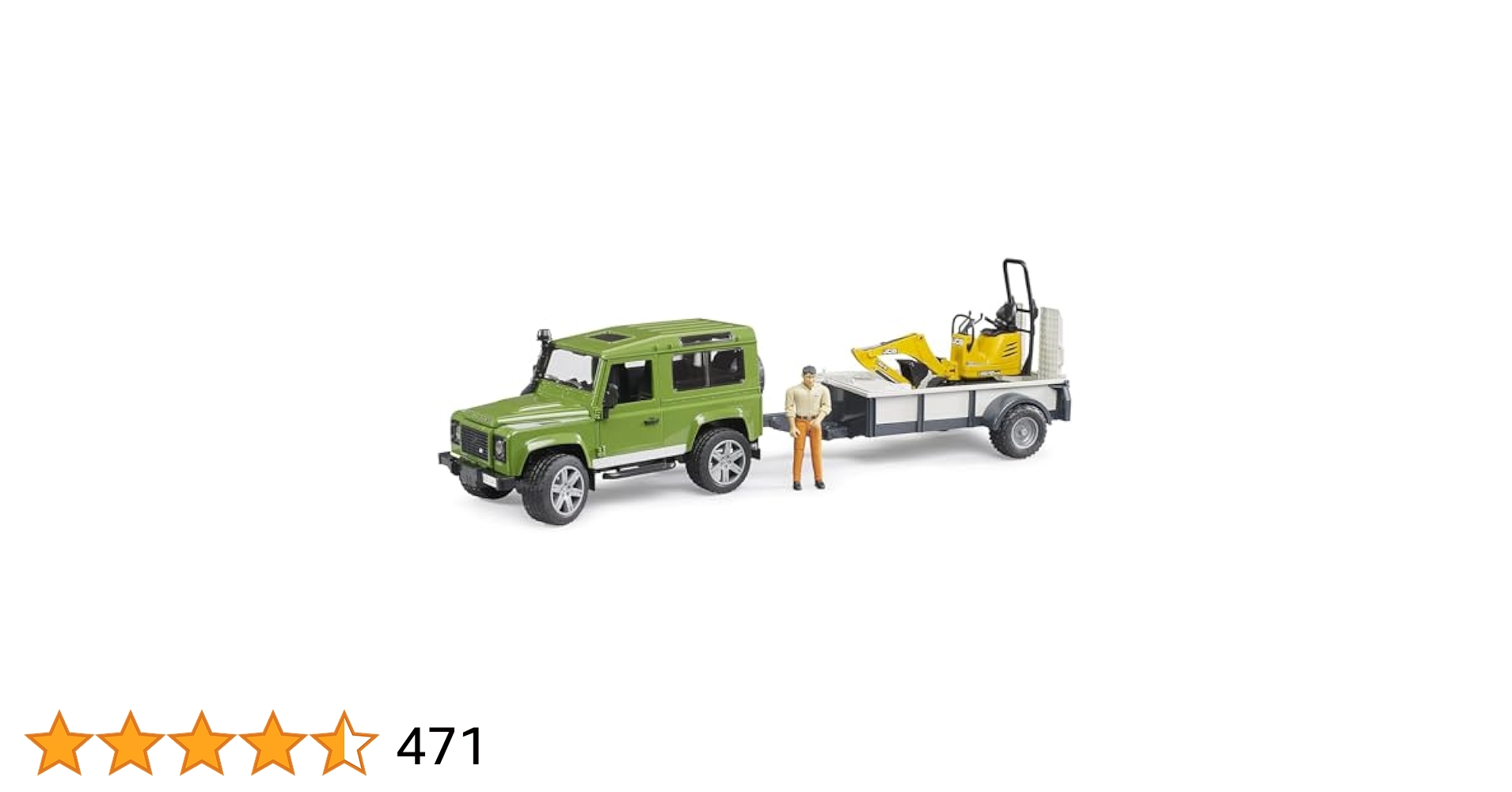 bruder セット Land Rover Def.ワゴン & JCBショベル牽引セット（フィギュア