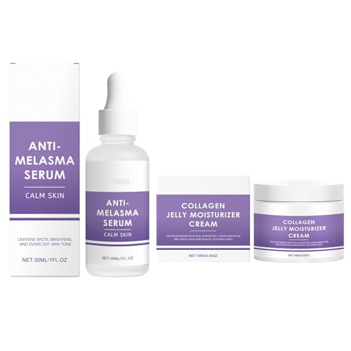 Anti-melasma & Dark Kit, siero anti-melasma + crema gel al collagene, crema ultra idratante per donne, supporta una carnagione uniforme e una pelle radiosa (100 g + 30 ml) Anti-melasma & Dark Kit, siero anti-melasma + crema gel al collagene, crema ultra idratante per donne, supporta una carnagione uniforme e una pelle radiosa (100 g + 30 ml)