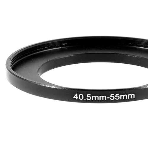 Anillo Adaptador Metálico Step Up uxcell de 40,5 mm a 55 mm para Cámara, Rosca Macho 40,5 mm y Hembra 55 mm, Negro miniatura 5