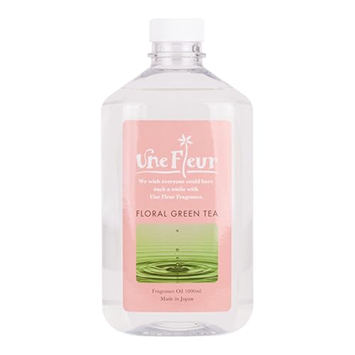 [Une Fleur] ユヌフルール フレグランスオイル 詰め替え用 大容量 フローラルグリーンティー (国産 1000ml) リードディフューザー 業務用 特大 ルームフレグランス 補充用 緑茶 日本