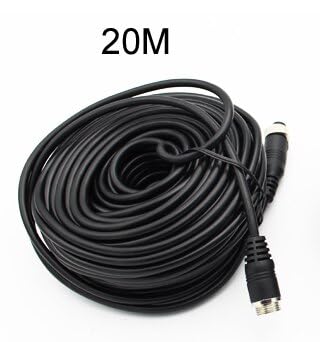 GatherTOOL 1Pc 4-Pin Extension Cable 10M /15M /20M Aviation Extension Video Cable Four Core Video Premium Cable Car Aviation Accessories (Color : 20M)