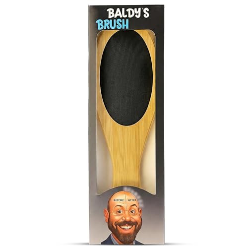 Baldy's Brush | Bald Head Brush | Balding Buffer | Hairbrush for Bald Guys | Balding Man Gag Gift |...