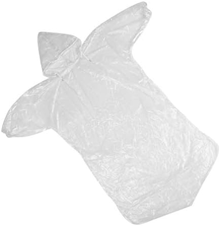 Beavorty Clear Raincoat Clear Poncho 8pcs Disposable Rain Ponchos for Adults Men Women Plastic Raincoat with Drawstring Hood Elastic Sleeves for Hiking Cycling Daily Use Clear Raincoat Clear Poncho