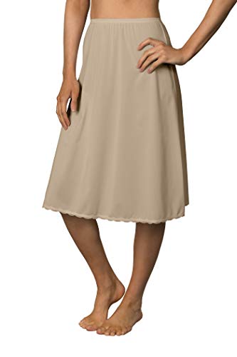 Shadowline Women's Flare Half Slip 28 Inch 47116, Nude, Small