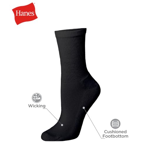 Hanes Ultimate Women's Crew, Ankle & No Show Socks - 6-Pack - Cushioned... - Image 3