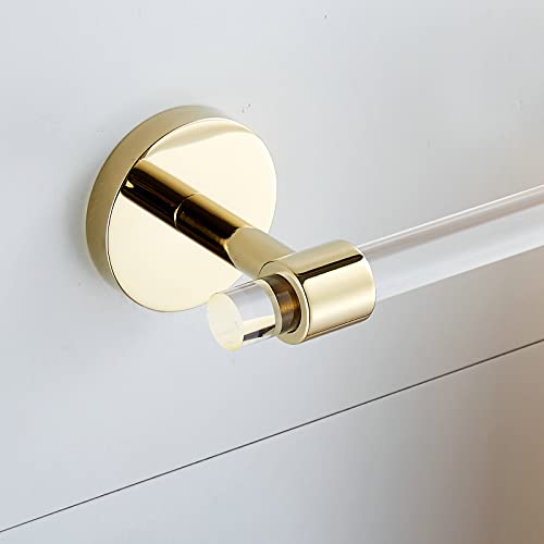 Acrylic Gold Towel Bar Towel Rack 16 inch for Bathroom,Wall Mounted Towel Holder Towel Hanger Modern SHUNLI by SHUNLI - Used condition - US$23.90