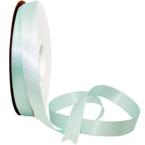 Image of Morex Ribbon Double Face Satin Ribbon, 3 /8 inchx 50 Yd, Crystalline