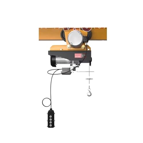 Elektrische Hubwinde, Mini-Elektrokettenzug, Einphasig, Kompakter Hebekran, 1 Tonne Tragkraft, Mobiler Minikran, Einzelkette, Doppelkette für Garage, Fabrik, Lager(PA300-12M)