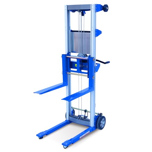 Elevador manual de materiales con capacidad 500 lbs y 70" altura
