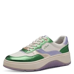 s.Oliver Damen Plateau Sneaker zum Schnüren Vegan