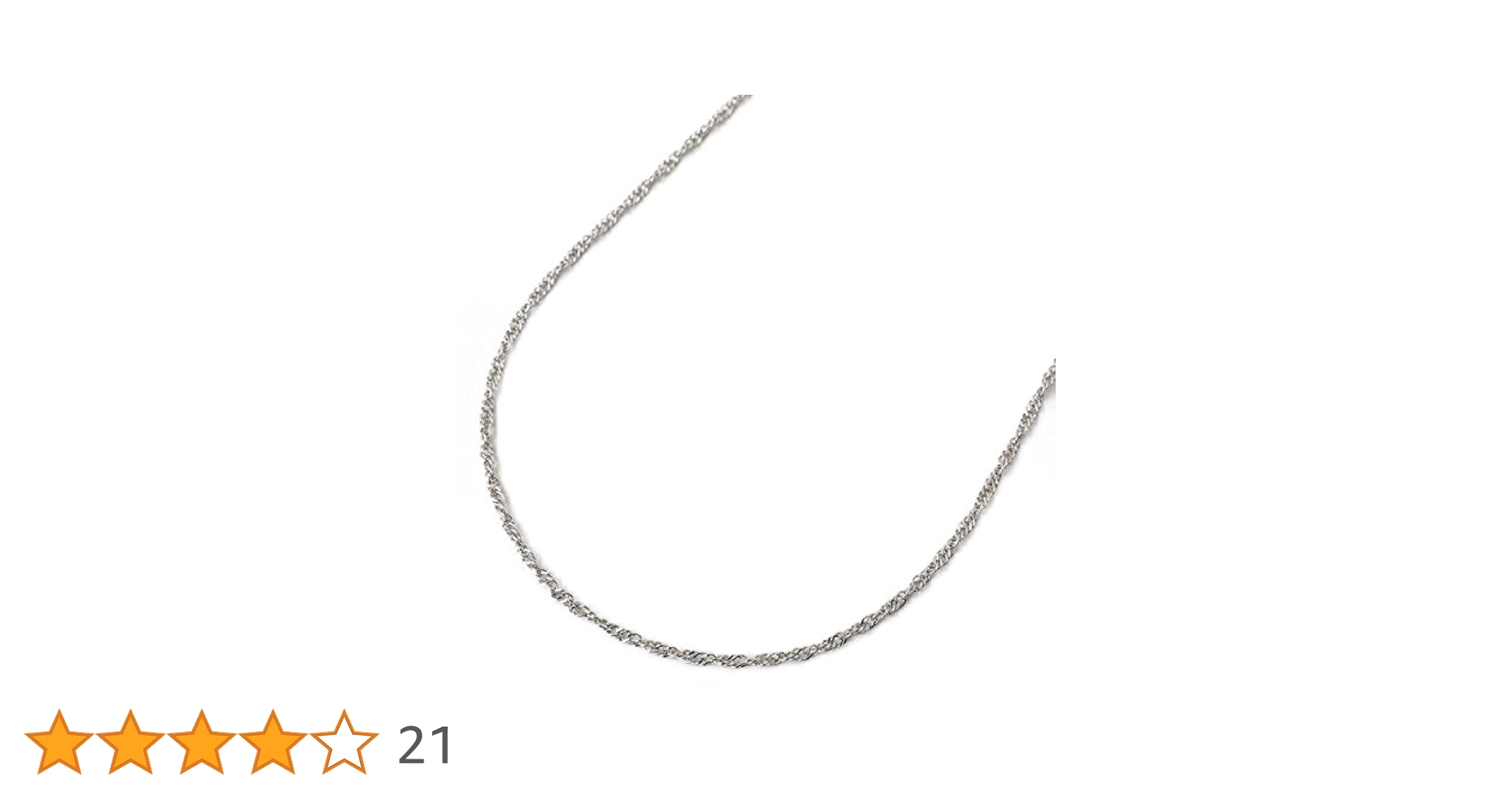 Amazon | 純プラチナ ネックレス 40cm 3g スクリュー チェーン