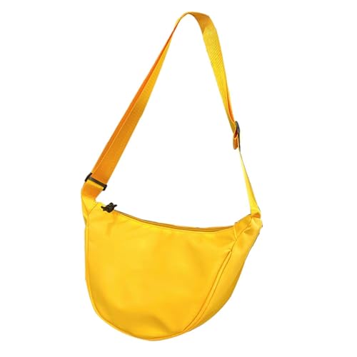 Image of VELURA SYDL Crossbody Crescent Bag Fashionable Nylon Hobo for Women Handbag Shoulder Bag Yellow|1 Shoulder Bag|Clothing, Shoes & Accessories