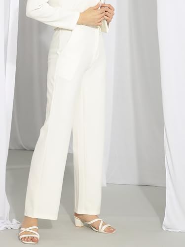 Image of KOTTY Women's High Waist Pleated Wide Leg Trousers