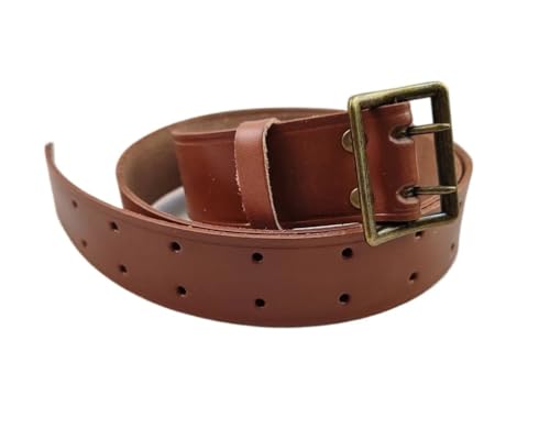 Reproductions VINTAGE CHINESE TYPE ARMED EATHER BROWN BELT LENGTH 49INCH Waist hole size: 35-45