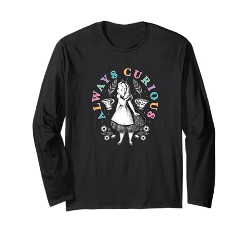 Alice in Wonderland t-shirt manches longues coton vêtement imprimé graphique