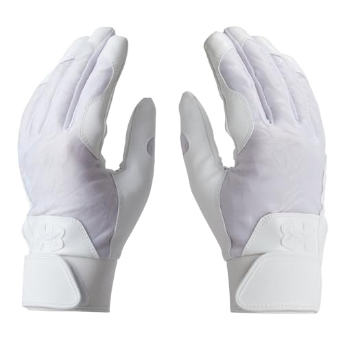 [A_[A[}[] UA PRECISION FIT BATTING GLOVES NON COLOR White White LG