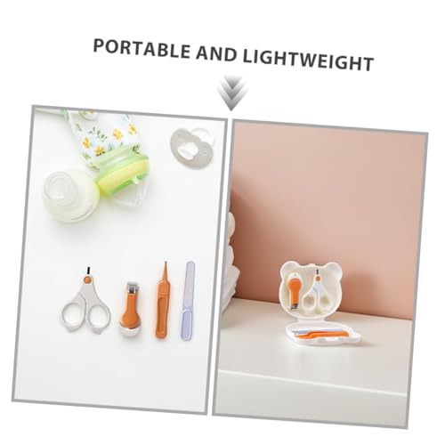 4pcs Baby Grooming Kit: Baby Nail Clippers Set with Case Includes Nail Clippers Scissors Manicure File Tweezers Newborn Manicure Care Kit for Home and Travel Use - Image 4
