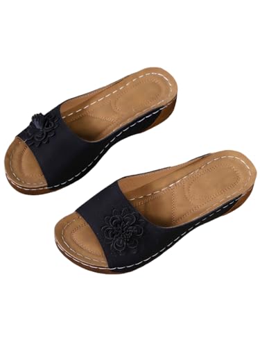 Fashionable high-heeled women's slippers - open-toe anti-slip sandals - for daily use, outdoor and beach use