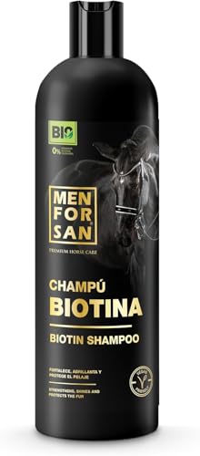 Champú de biotina para Caballos 1L | Champú colorantes ni perfumes. Contiene Vitamina B7 Que abrillanta y Protege el Pelaje, regenera y refuerza Las raíces capilares