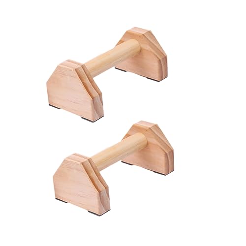 BESPORTBLE Home Fitness Push-up Holders Made of Wooden Material Stable Push-up Bars for Home Workout