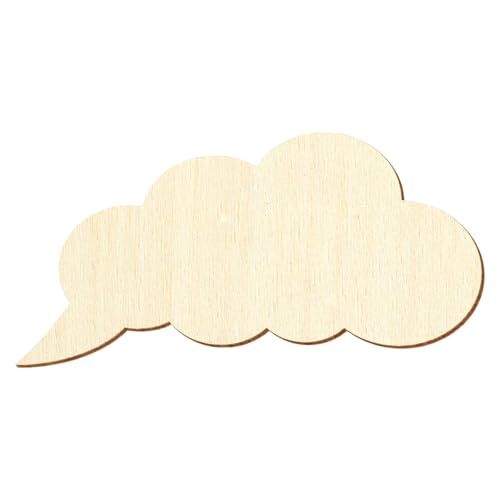 Nube V1 - Burbuja de madera para manualidades (3-50 cm, tamaño: 16 cm, 50 unidades)