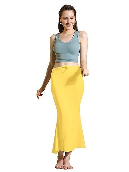 Image of Women's Soft Comfy Pleated Saree Fishcut I Saree Shapewear Flare Petticoat for Women, Lycra Cotton Blended, Petticoat, Skirts for Women, Shape Wear Dress for Saree