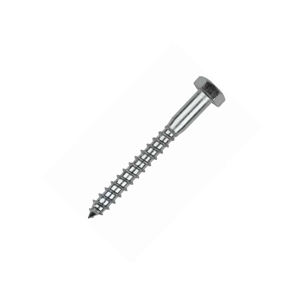 50 Vis à Bois Tête Hexagonale Tirefond 8 x 140 mm - DIN 571 - NFE25-607 - UNI 704 - Inox A4 - D-Work
