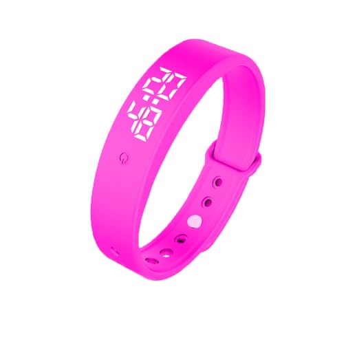 Vibrations-väckarklocka, vibrationslarm, påminnelseklocka, tyst vibrerande väckarklocka, armband, potträningsklocka, drickpåminnelse, pillerpåminnelser, vibrationsarmur för barn vuxna, ROSA