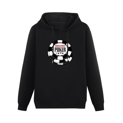 WSOP Poker Mens Hooded Cotton Sweatshirt Hoodies Logo Printed Pullover Tops with Pockets2