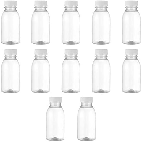 UPKOCH Botellas vacías para leche con tapa de plástico, 12 unidades de 250 ml Cover
