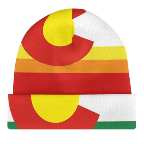 Colorado Pride Flag Kids Beanie Hat for for Girls Boys Children Cap Winter Knitted Chemo Cancer Headwear Accessories Gifts Decoration Black4