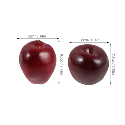 LOGOFUN 6Pcs Artificial Fruits Figurines Fake Foam Fruits Photo Props Simulation Fruit Models for Home Kitchen Fruits Shop Props