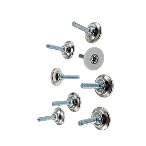 Ministry of Warehouse 1/4-20 Non-Swivel W/Hex White Nylon Base Leveler 8 Pack