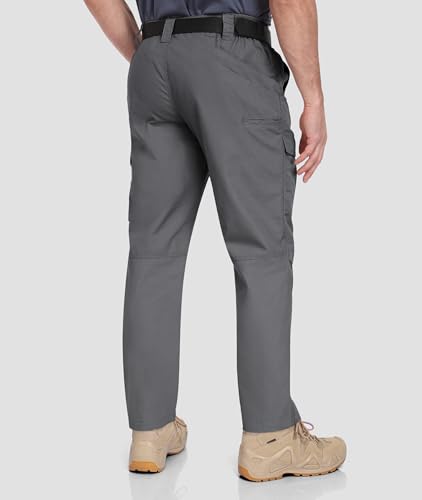 Zoofly Cargo Hose Für Männer Stretch Multi Taschen Arbeitshosen Mann Elastisch Funktionshose Herren Leichte Dunkelgrau 32Wx32L
